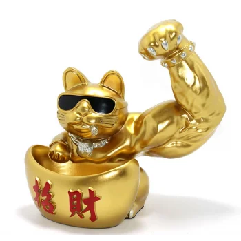 Polyester Şanslı Kedi Figürü TKN2277