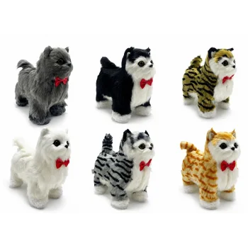 Sesli Hareketli Yürüyen Peluş Kedi TKN3389