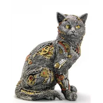 Steampunk Polyester Kedi Figürü TKN2455