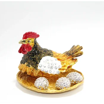 Swaroski Taşlı Yumurtalı Tekli Tavuk TKN1909