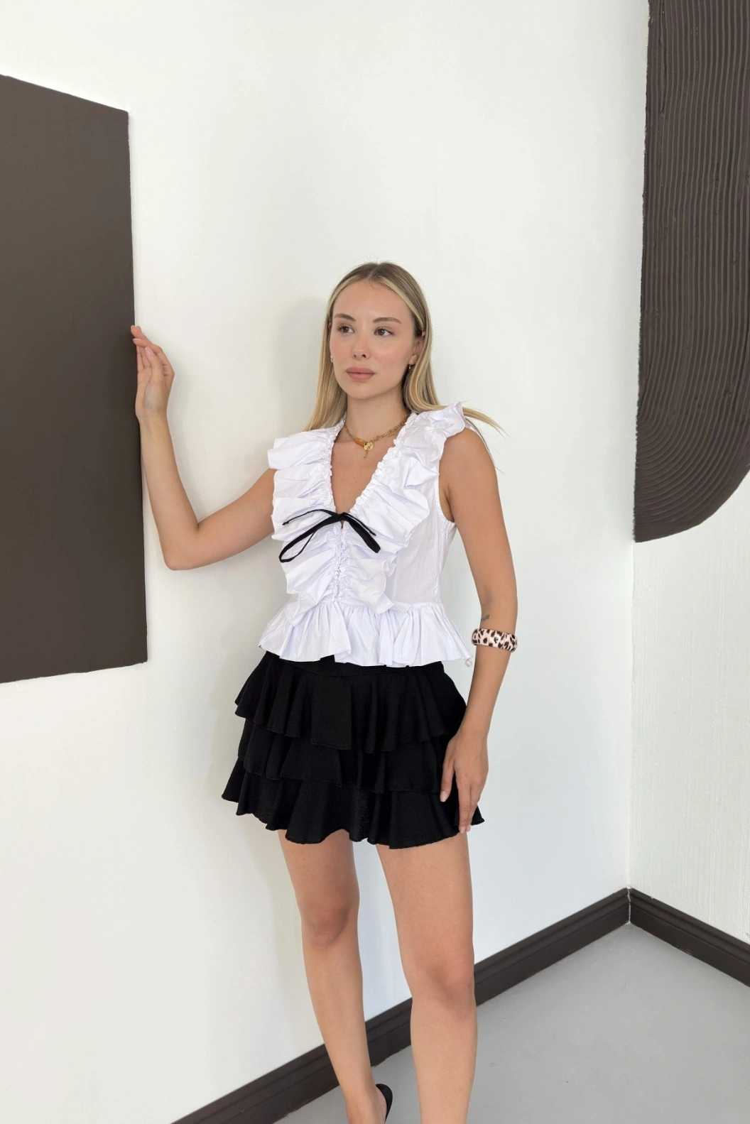 Poplin Kumaş Romantik Bluz
