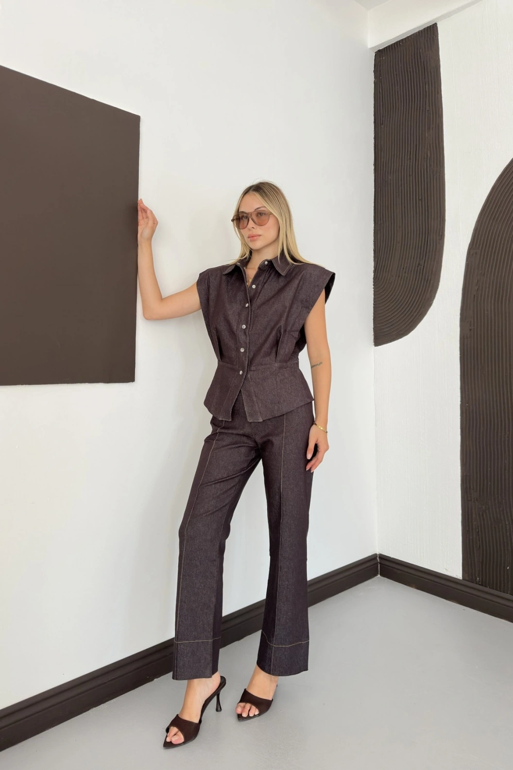 Vatkalı Denim Takım