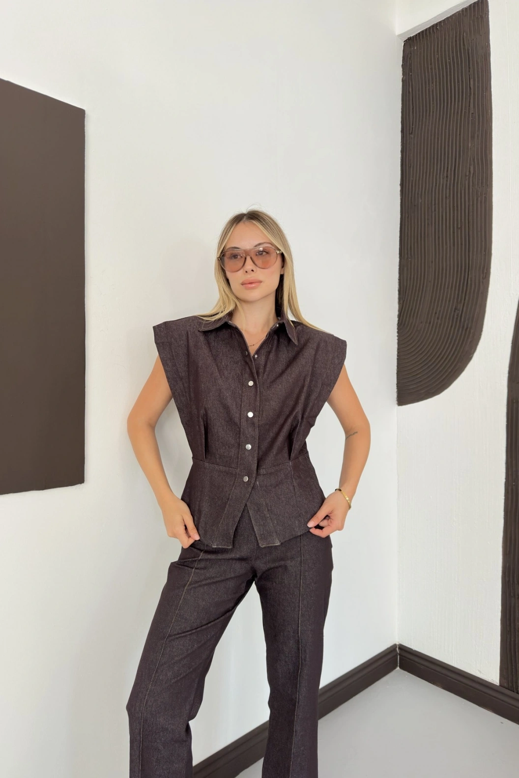 Vatkalı Denim Takım