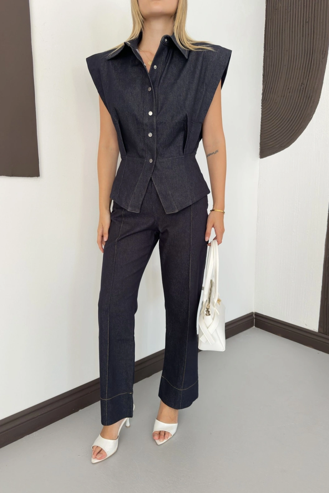 Vatkalı Denim Takım