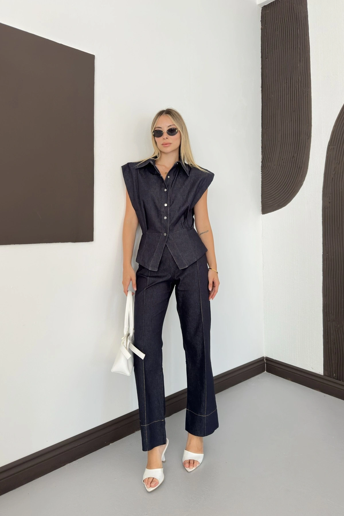 Vatkalı Denim Takım