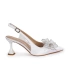 Asmara Fiyonk Taş Detaylı Beyaz Kadeh Topuklu Ayakkabı
