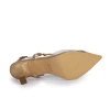 Apia Rugan Şeffaf Detaylı Gold Sedef Topuklu Ayakkabı