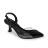 Apia Rugan Şeffaf Detaylı Siyah Topuklu Ayakkabı