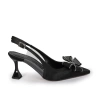 Asmara Fiyonk Taş Detaylı Siyah Kadeh Topuklu Ayakkabı