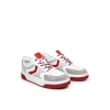Biella Hakiki Deri Kırmızı Detaylı Sneaker Beyaz