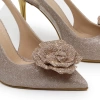 Marina Rose Sim Kumaş Gül Detaylı Topuklu Ayakkabı