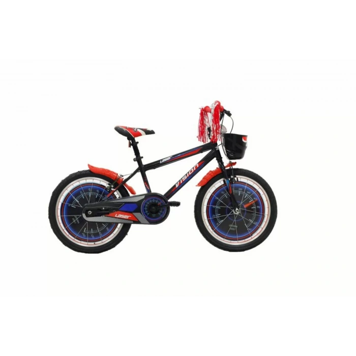 Belderia Vision Laser 20 Jant Vitessiz V-Fren Siyah-Kırmızı Çocuk Bisikleti