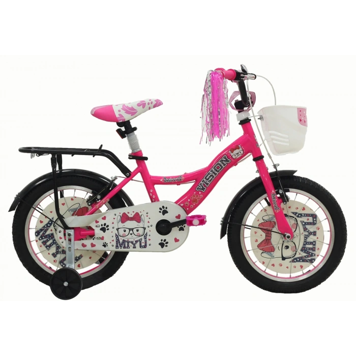 Belderia Vision Miyu 16 Jant Vitessiz V-Fren Pembe Çocuk Bisikleti