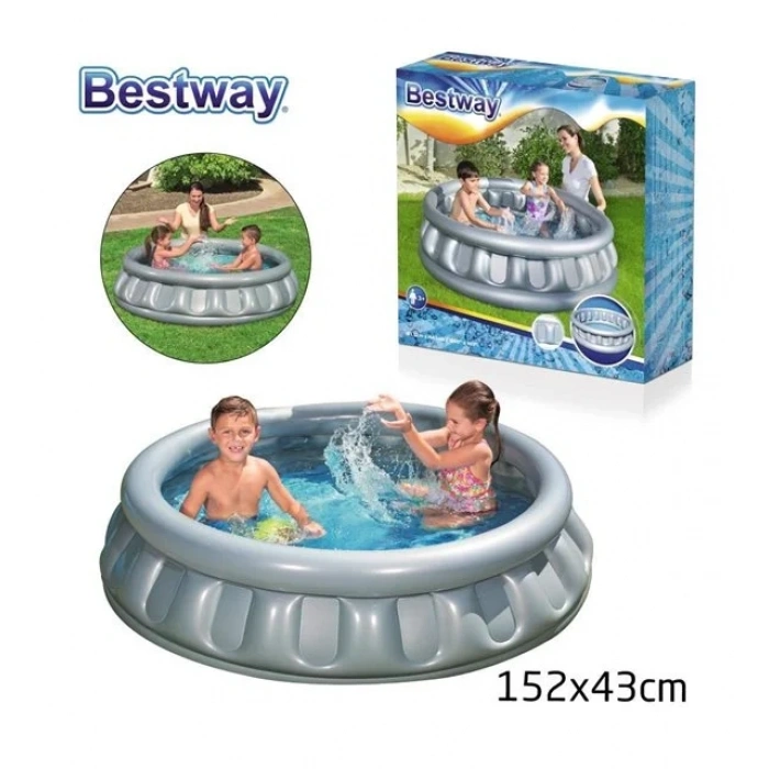 152*43CM GRI METALIK HAVUZ