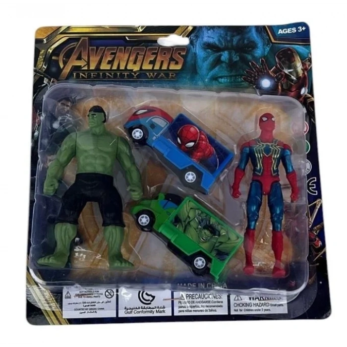 2 ARABALI HULK SPIDERMAN SET