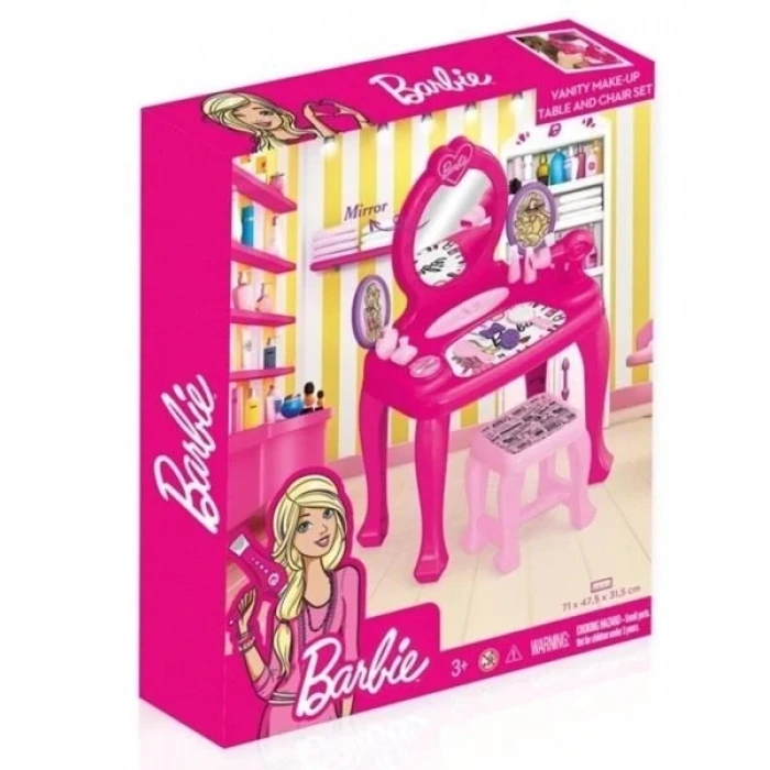 BARBIE AYAKLI MAKYAJ MASASI VE SANDALYESI
