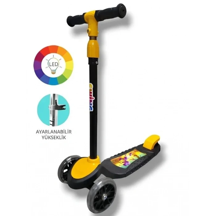 ISIKLI SCOOTER SWING KIRMIZI MAVI PEMBE SARI