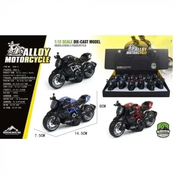 METAL MOTOR ISIKLI MUZIKLI 12LI KUTU