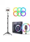 27 Cm Rgb Led Soft Ring Light Trıpod Ayak Telefon Tutucu Mj26