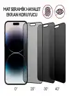 Apple iphone 14 Pro Hayalet Ekran Koruyucu Seramik Mat Gizli Tam Kaplayan Kırılmaz (Kamera Açık)