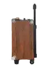 B-Q8 Mikrofonlu Kumandalı Taşınabilir Tekerlekli Bluetooth Hoparlör Kahverengi