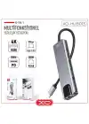 Şarj Adaptörü Hub013 Usb C Hub 6 In 1 Tip C-hdmı 4k, 2 Usb 3.0 Bağlantı Noktası, 100w Pd