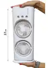 37cm Buharlı Çift Pervaneli Vantilatör Uzaktan Kumandalı Taşınabilir Type-c Kablolu Midi Fan Hr002