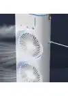 37cm Buharlı Çift Pervaneli Vantilatör Uzaktan Kumandalı Taşınabilir Type-c Kablolu Midi Fan Hr002
