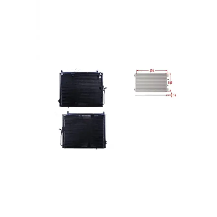 Mercedes Klima 1992-1997 Radyatörü 454x 565x16 Mm A1248301370 WISCO