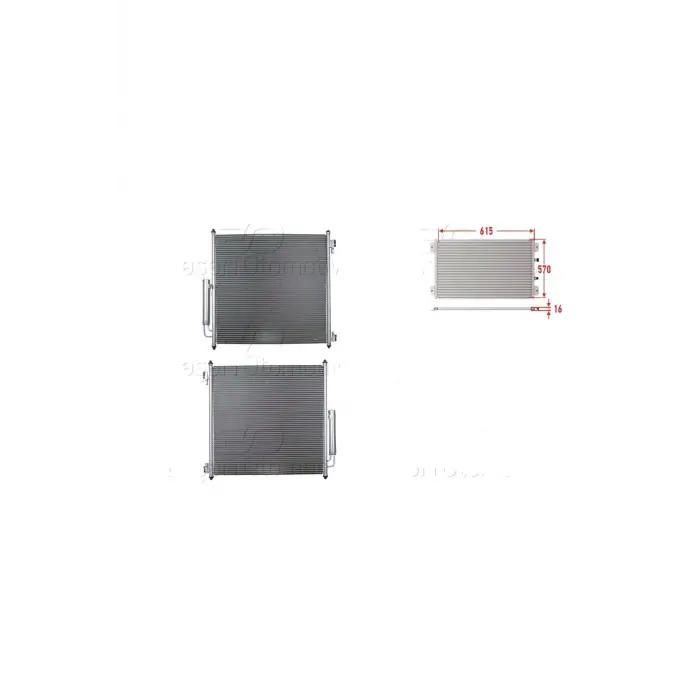 Range Rover 3.0td. 12 ve Sonrası Uyumlu Klima Radyatörü 615x570x16 mm LR035791 Wisco