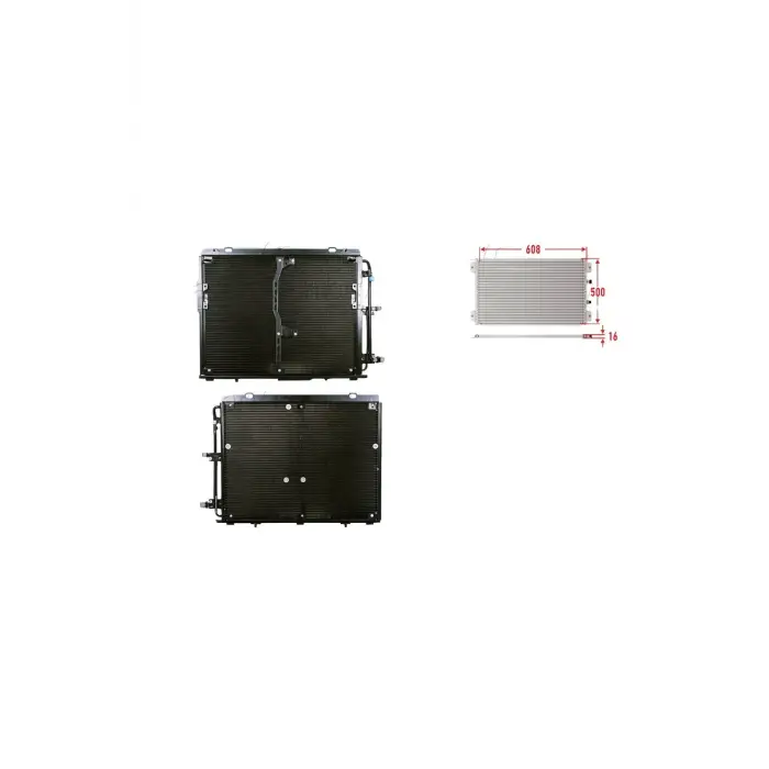 Mercedes 140 1991-1998 Klima Radyatörü 608X500X16 A1408300070 Wisco