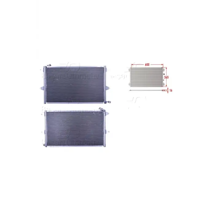 Volkswagen Polo 1.6 1.7 Sdı 93 Ve Sonrası Uyumlu Klima Radyatörü 600x365x166K0820413B Wisco