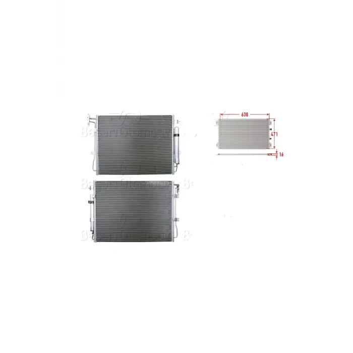 Range Rover 2010 - Klima Radyatörü 638x 471x16 JRB JRB500270 WISCO