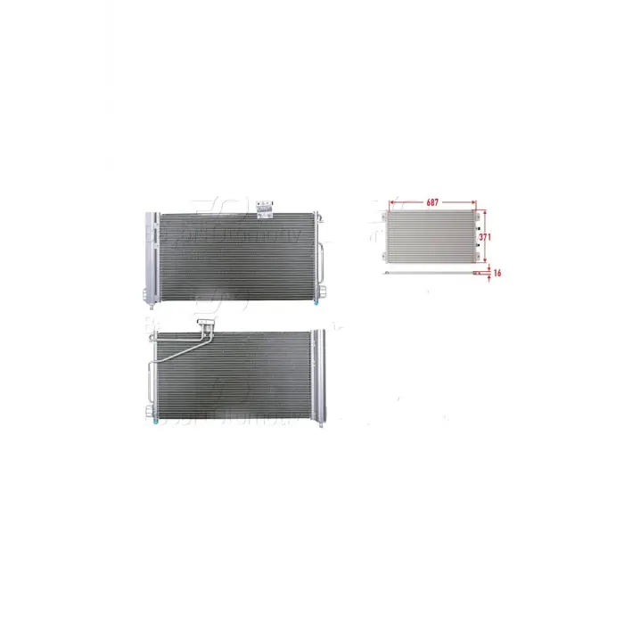 Klima Radyatörü 687x371x16 – 2035000054 Wisco – Mercedes 203 C180. C200 00 Ve Sonrası Uyumlu