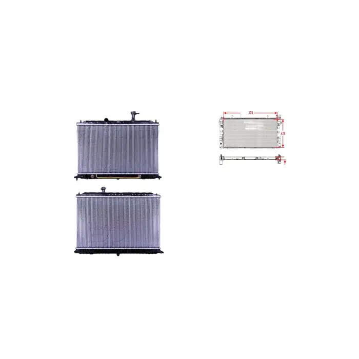 Kia Rio 1.4 05 Ve Sonrası Uyumlu Su Radyatörü Brazing At 370X628X16 MM 25310 1G100 Wisco