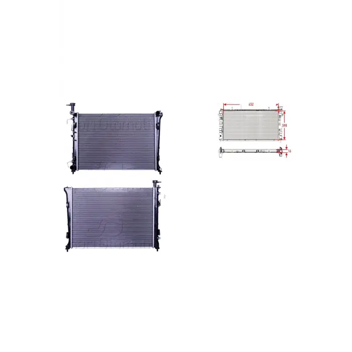 Kia Cerato 1.6 Cwt 08 Ve Sonrası Uyumlu Su Radyatörü Brazing At 452x598x16 25310 1M100 Wisco
