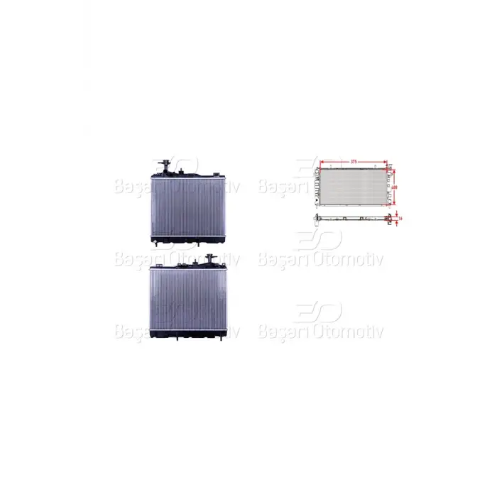 Mitsubishi Attrage. Space Star 1.2 Su Radyatörü Brazing MT 375X488X16 1350A670 Wisco