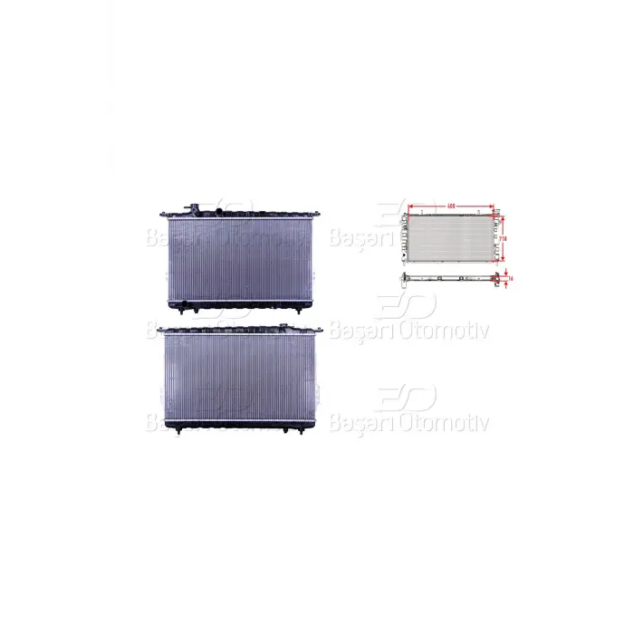 Hyundai Sonata 9801 Uyumlu Su Radyatörü Brazing Mt 400X718X1625310 38001 Wisco