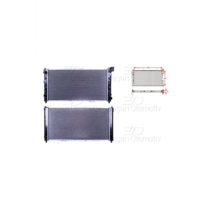 Mazda 323 Lantis 9498 Uyumlu Su Radyatörü Brazing Mt 670X349 X16BPL7 15 200 Wisco