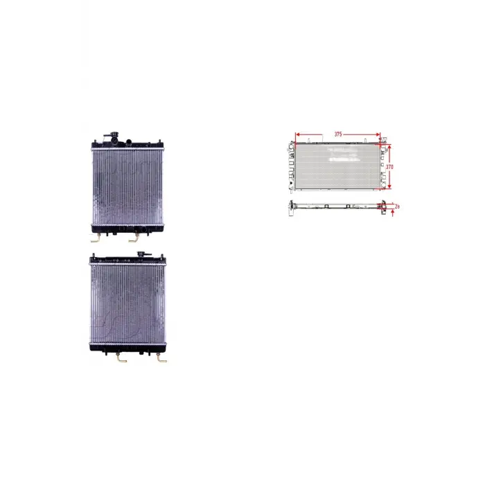 Nissan Micra 1.0 1.3 1.4 92 Ve Sonrası Uyumlu Su Radyatörü Brazing Mt At 21460 42B00 Wisco