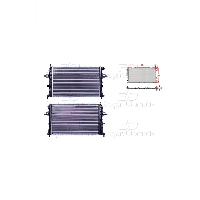 Opel Astra G 2.0 Dth 98 Ve Sonrası Uyumlu Su Radyatörü Mekanik 600x369x32 1300210 Autolux