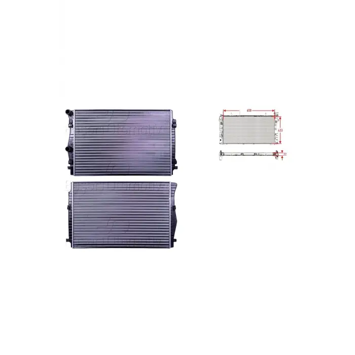 Su Radyatörü - 5Q0121251GL Autolux - Volkswagen Golf7 A3 1.4tsı 2.0tdı 12 Ve Sonrası Uyumlu