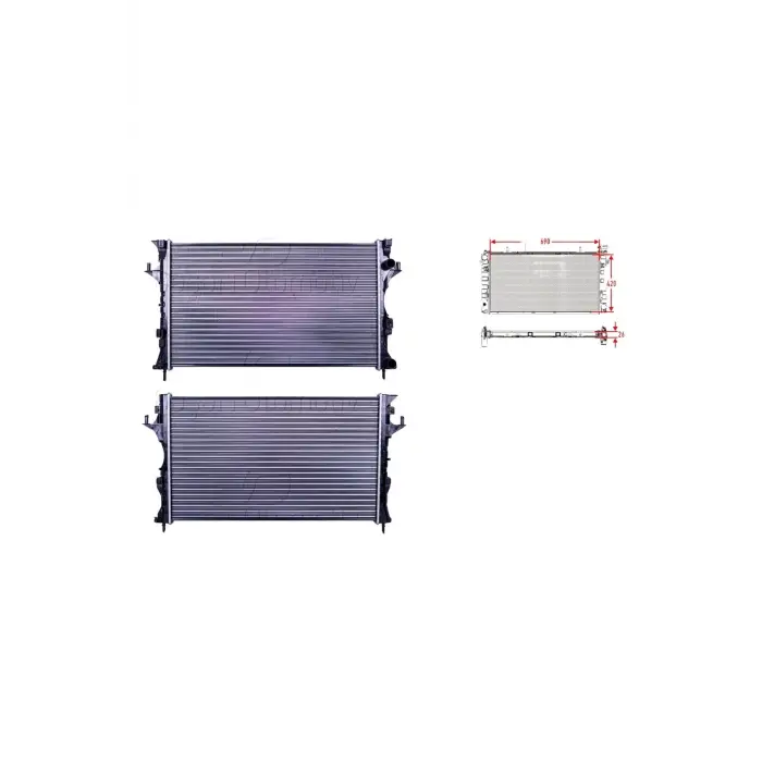 Renault Laguna 2 1.6 16v 1.8 1.9 Dcı 01 Ve Sonrası Uyumlu Su Radyatörü 8200008764 Autolux