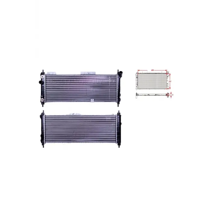 Opel Corsa 1.4 1.6 94 96 Uyumlu Su Radyatörü Mekanik At 680x262x23 1300153 Autolux