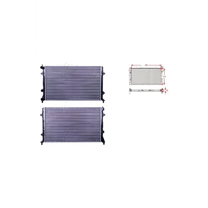 Volkswagen Passat 2.5 12 Ve Sonrası Uyumlu Su Radyatörü Mekanik 654x416 5C0121251F Autolux