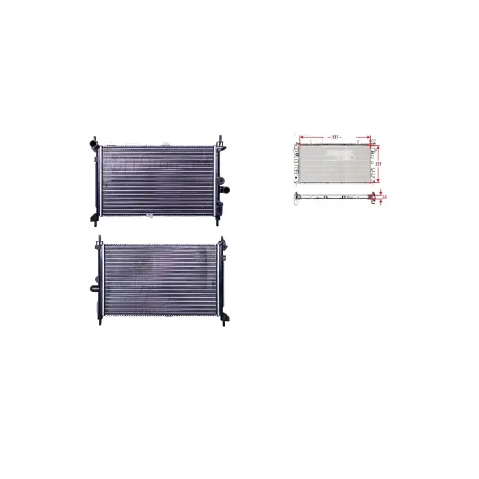 Opel Astra F 1.7 Td 91 Ve Sonrası Uyumlu Su Radyatörü Mekanik Mt 531X359X40 1300103 Autolux