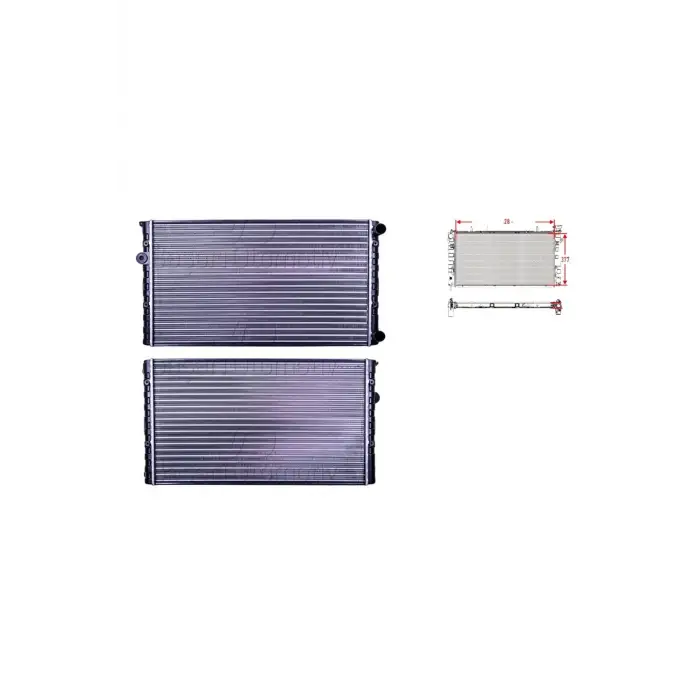 Su Radyatörü - 1H0121253BA Autolux - Volkswagen Golf3 Vento 1.6 1.8 91 Ve Sonrası Uyumlu