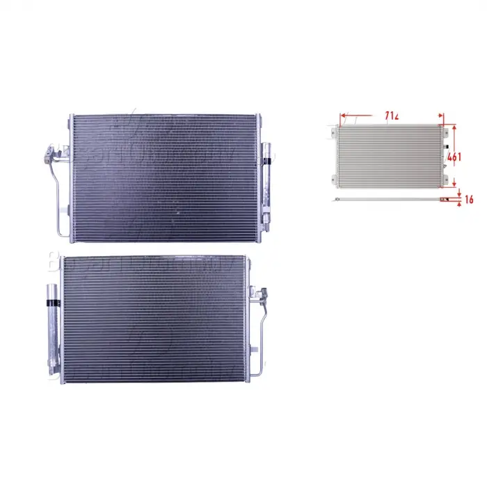 Volkswagen Crafter Mercedes 06 Ve Sonrası Uyumlu Klima Radyatörü 712x461x16 2E0820413 Wisco