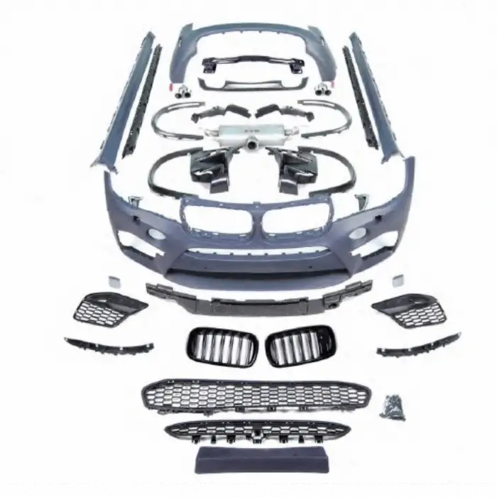 BMW Gövde 2014-2018 Kiti F Yık Lı PDCli Ön Arka OO OO Egz Uçlu Marşpiyelli Panj Lu Çamurluk Dodikleri X5M 51118066733S1 Wender