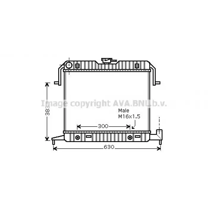 Opel Omega A 1.8 1986- Su Radyatörü Brazing AT 400X495X36 AVAOL2085 Wisco